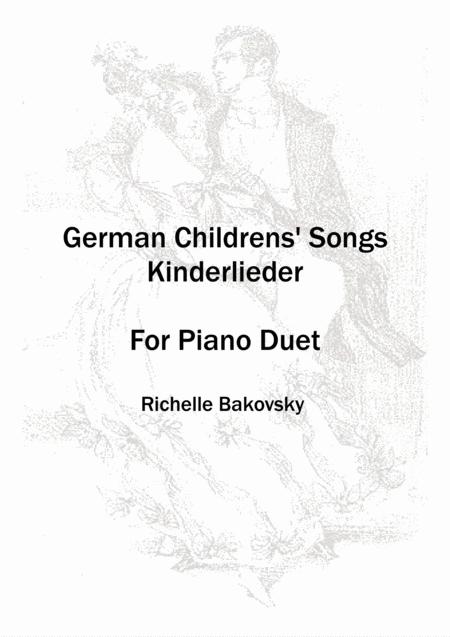 R Bakovsky German Childrens Songs For Piano Duet Sheet Music