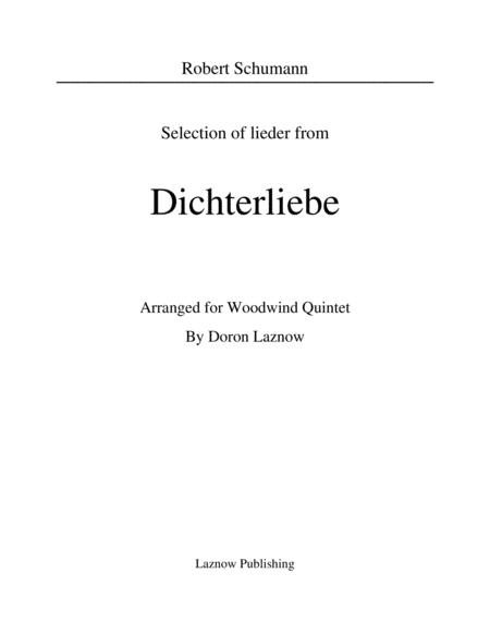 R Schumann Dichterliebe Woodwind Quintet Sheet Music