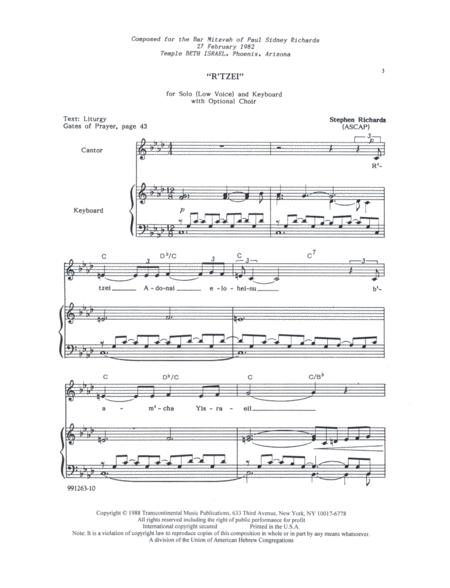 Free Sheet Music R Tzei