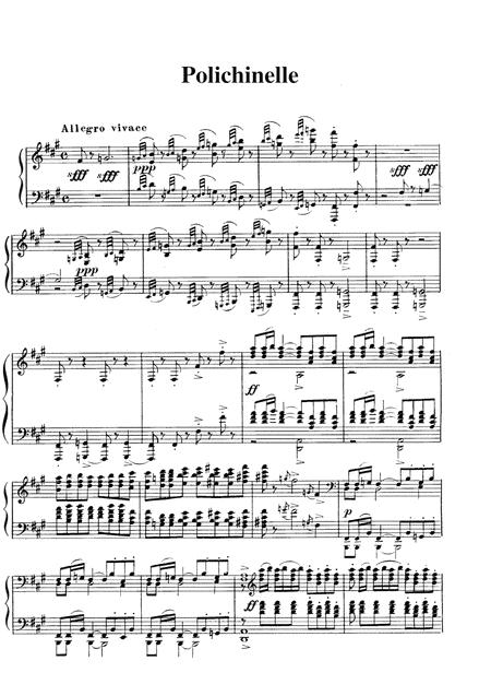Rachmaninoff Polichinelle Op 3 No 4 Complete Version Sheet Music