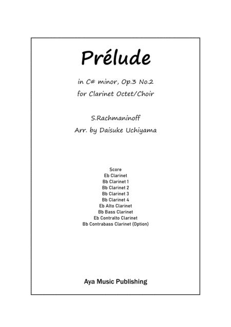 Rachmaninoff Prelude In C Minor For Clarinet Octet Choir Sheet Music