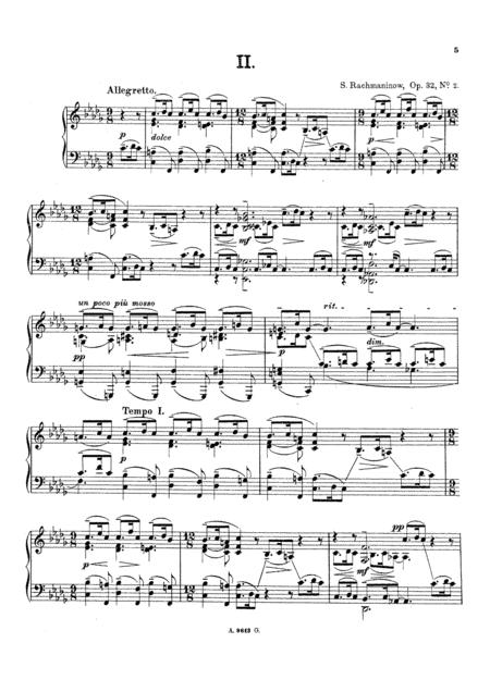 Rachmaninoff Prelude Op 32 No 2 In Bb Minor Original Complete Version Sheet Music