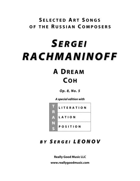 Rachmaninoff Sergei A Dream An Art Song With Transcription And Translation C Major Sheet Music