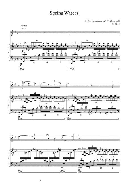 Free Sheet Music Rachmaninov Spring Waters