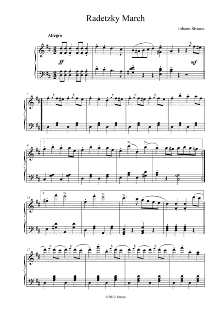 Radetzky March Sheet Music