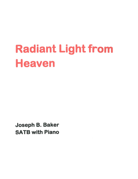 Free Sheet Music Radiant Light From Heaven