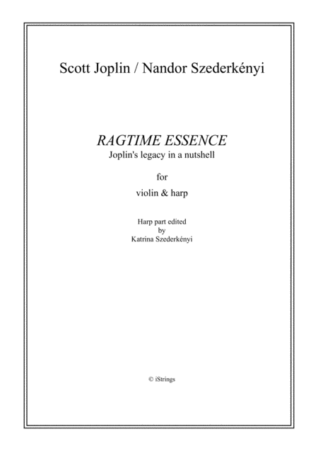 Ragtime Essence For Violin Harp Sheet Music