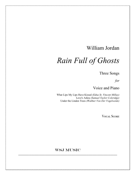 Rain Full Of Ghosts Sheet Music