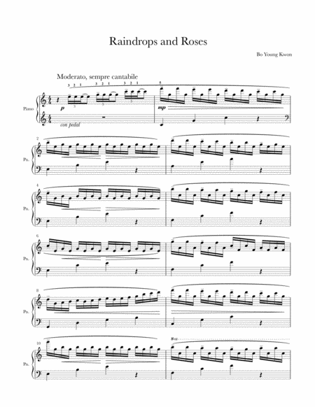 Raindrops And Roses Sheet Music