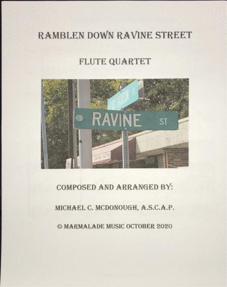 Free Sheet Music Ramblen Down Ravine St Flute Quartet