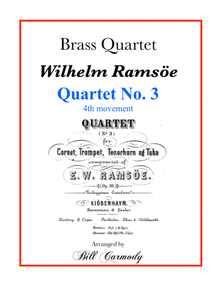 Ramsoe Brass Quartet No 3 4th Mvt Sheet Music