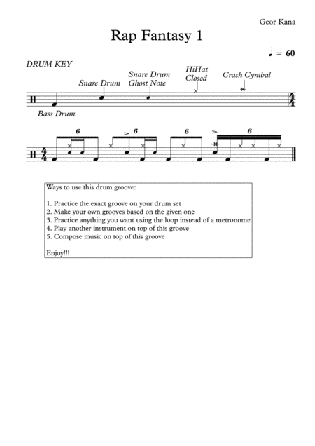 Free Sheet Music Rap Fantasy 1