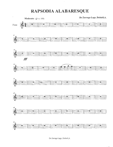 Free Sheet Music Rapsodia Alabaresque Parts