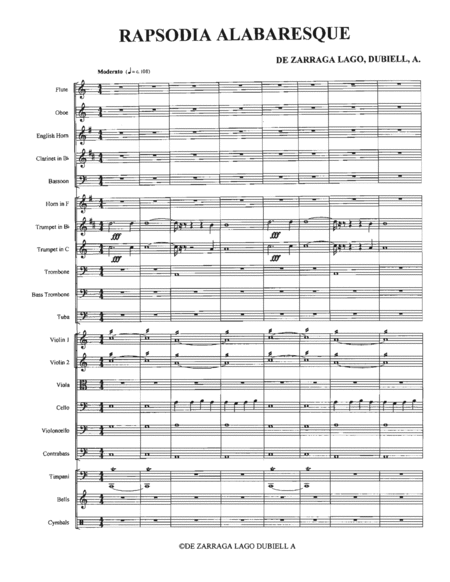 Free Sheet Music Rapsodia Alabaresque Score