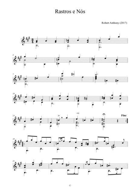 Free Sheet Music Rastros E Ns