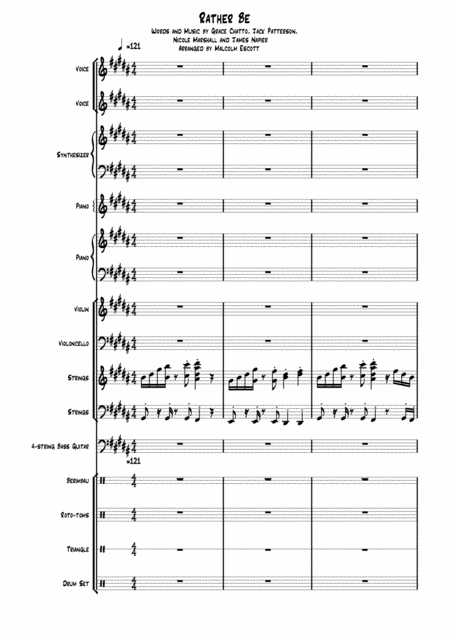 Rather Be Full Score Sheet Music