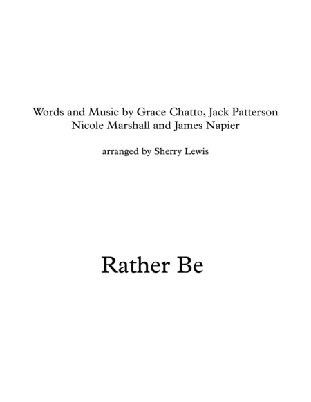 Rather Be String Duo For String Duo Sheet Music