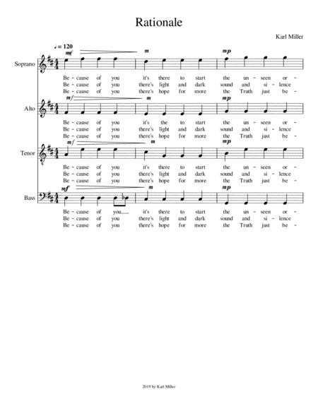 Rationale Sheet Music