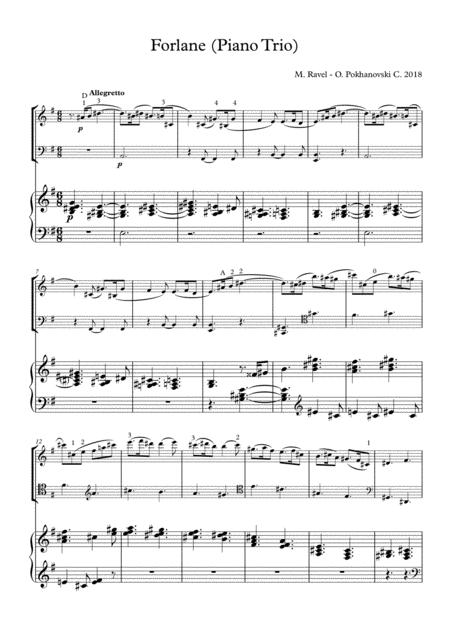 Free Sheet Music Ravel Forlane From Le Tombeau De Couperin For Piano Trio