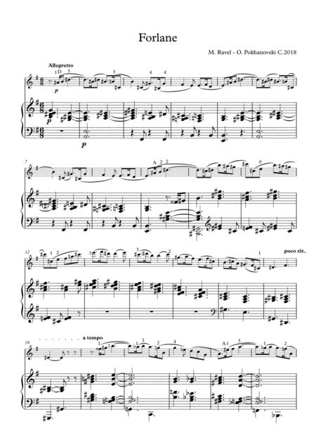 Ravel Forlane From Le Tombeau De Couperin Sheet Music