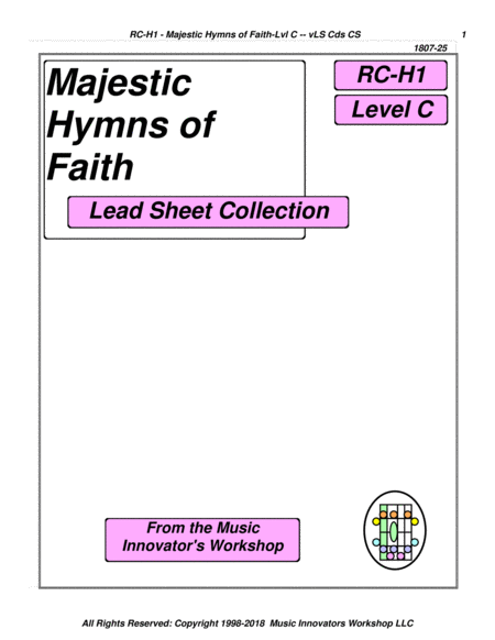 Rc H1 Majestic Hymns Of Faith Key Map Tablature Sheet Music