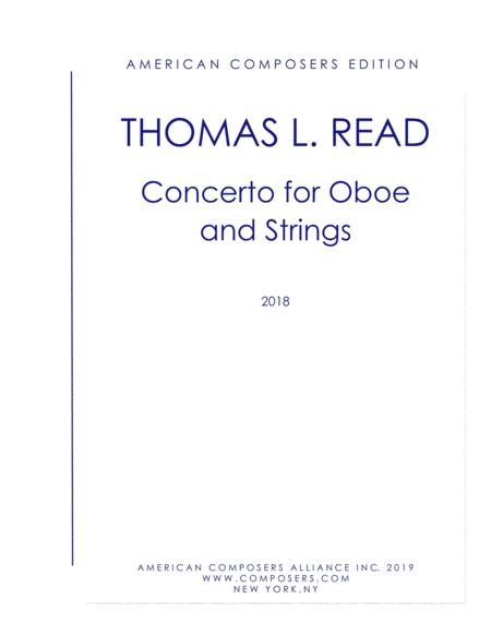 Read Concerto For Oboe And Strings Sheet Music