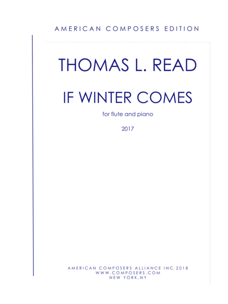 Read If Winter Comes Sheet Music