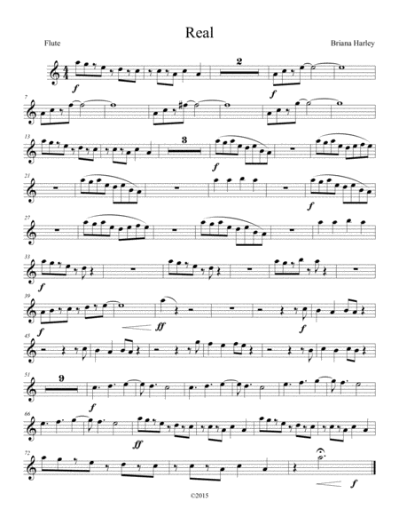 Real Flute Sheet Music