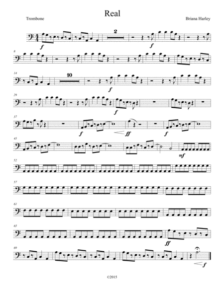 Real Trombone Sheet Music