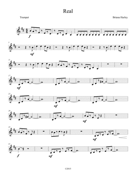 Real Trumpet Sheet Music