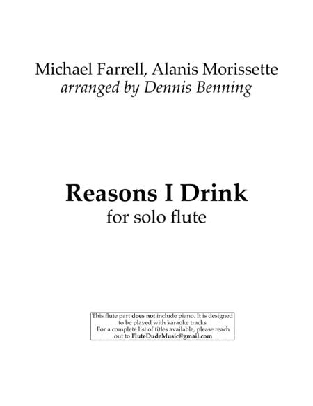 Free Sheet Music Reasons I Drink For Solo Flute