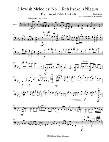 Free Sheet Music Reb Itzekels Niggun The Song Of Rabbi Ezekiel For Cello Solo