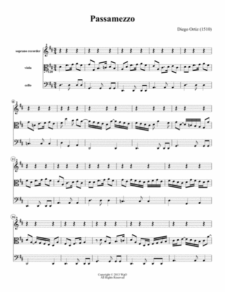 Recercada Segunda Sheet Music