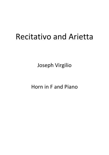 Recitativo And Arietta Sheet Music