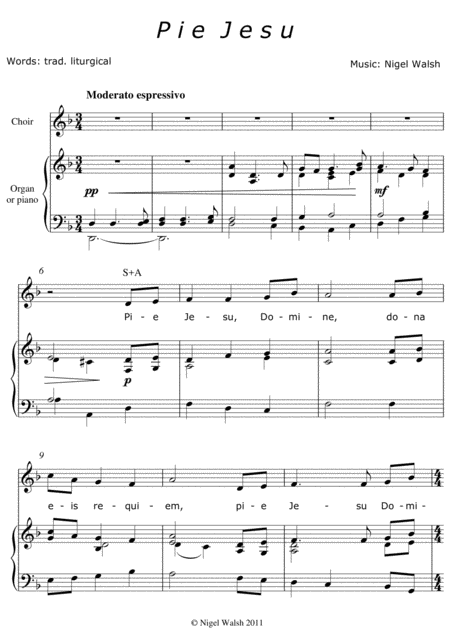 Recordare From Requiem Mass Full Score Sheet Music