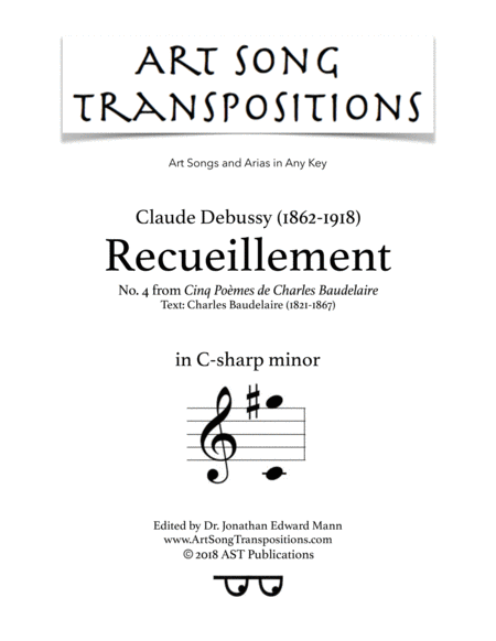 Free Sheet Music Recueillement C Sharp Minor