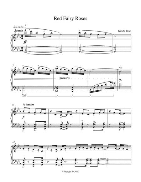 Free Sheet Music Red Fairy Roses