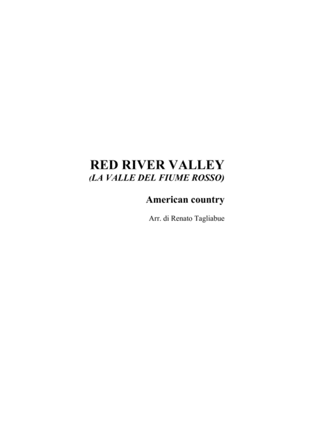 Red River Valley La Valle Del Fiume Rosso For Satb Choir Sheet Music