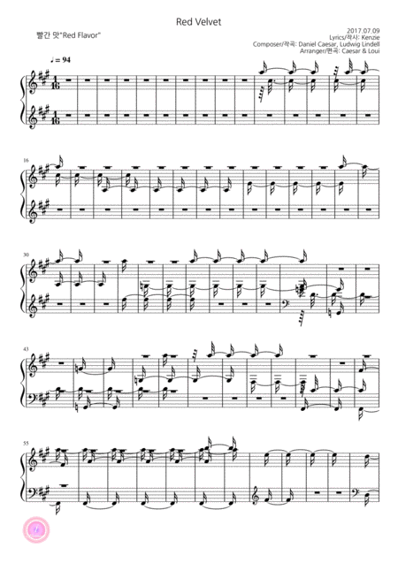 Red Velvet Red Flavor Sheet Music