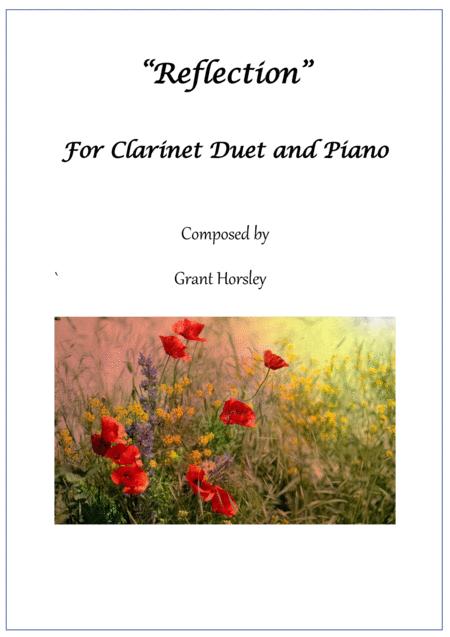 Free Sheet Music Reflection For Clarinet Duet With Piano Early Intermediate