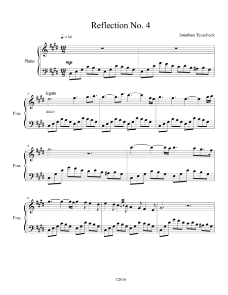 Free Sheet Music Reflection No 4