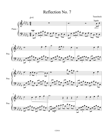 Reflection No 7 Sheet Music