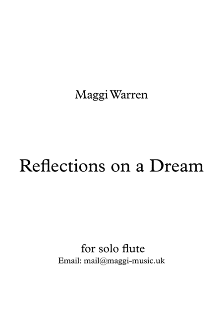 Reflections On A Dream Sheet Music