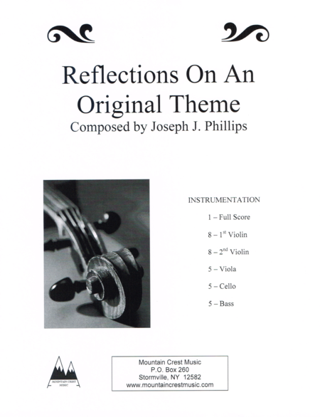 Free Sheet Music Reflections On An Original Theme Score