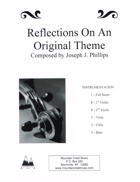 Reflections On An Original Theme Score Sheet Music