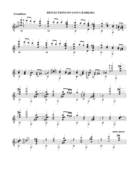 Reflections On Santa Barbara Sheet Music