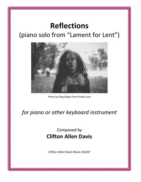 Reflections Solo Piano Original Composition By Clifton Davis Sheet Music