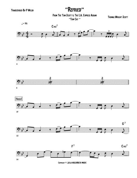 Free Sheet Music Refried Bass Guiar