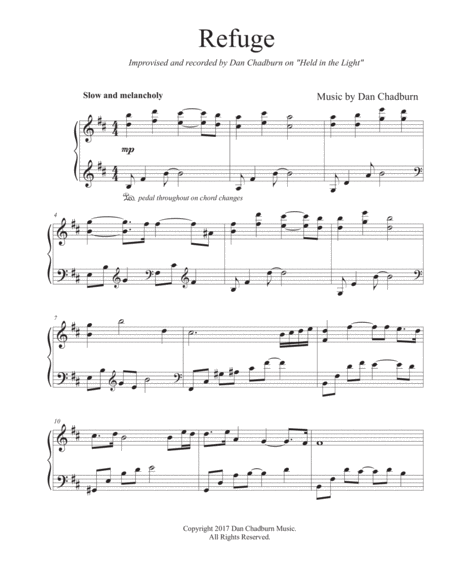 Refuge Sheet Music