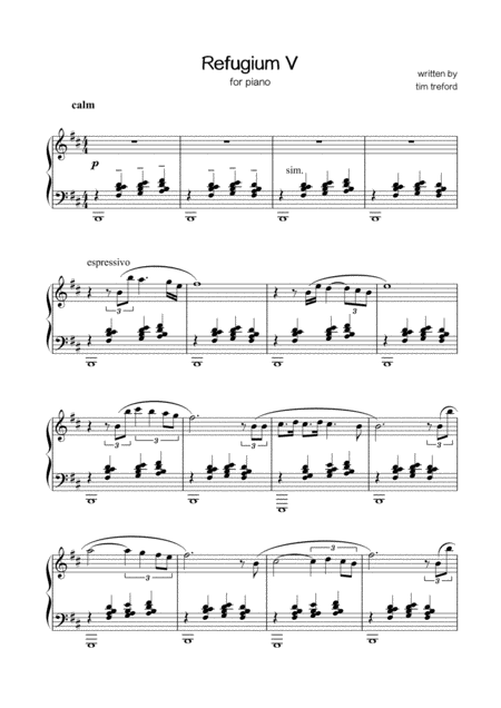 Free Sheet Music Refugium V